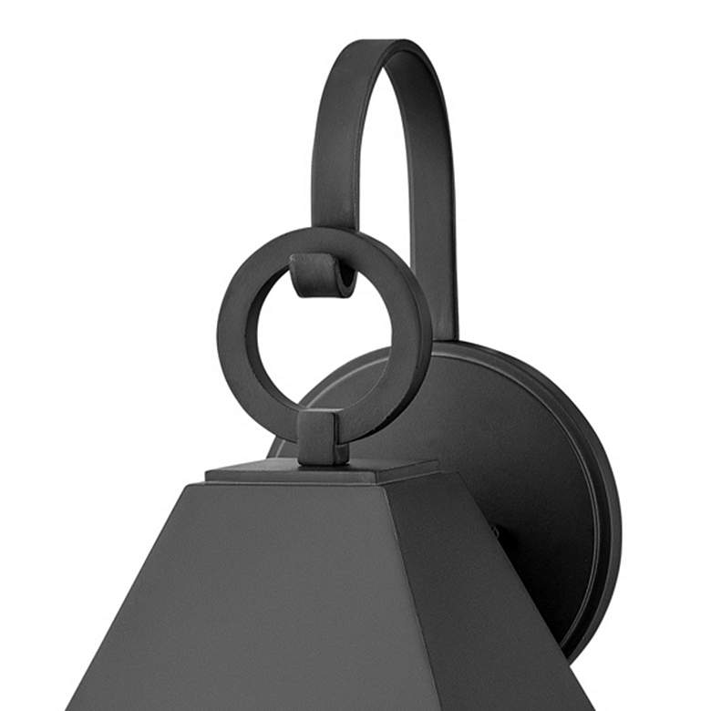 Image 4 Hinkley Outdoor Briar Large Wall Mount Lantern 8" Museum Black more views