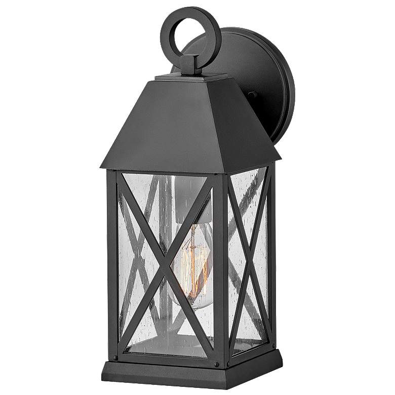 Image 1 HINKLEY OUTDOOR BRIAR Small Wall Mount Lantern Museum Black