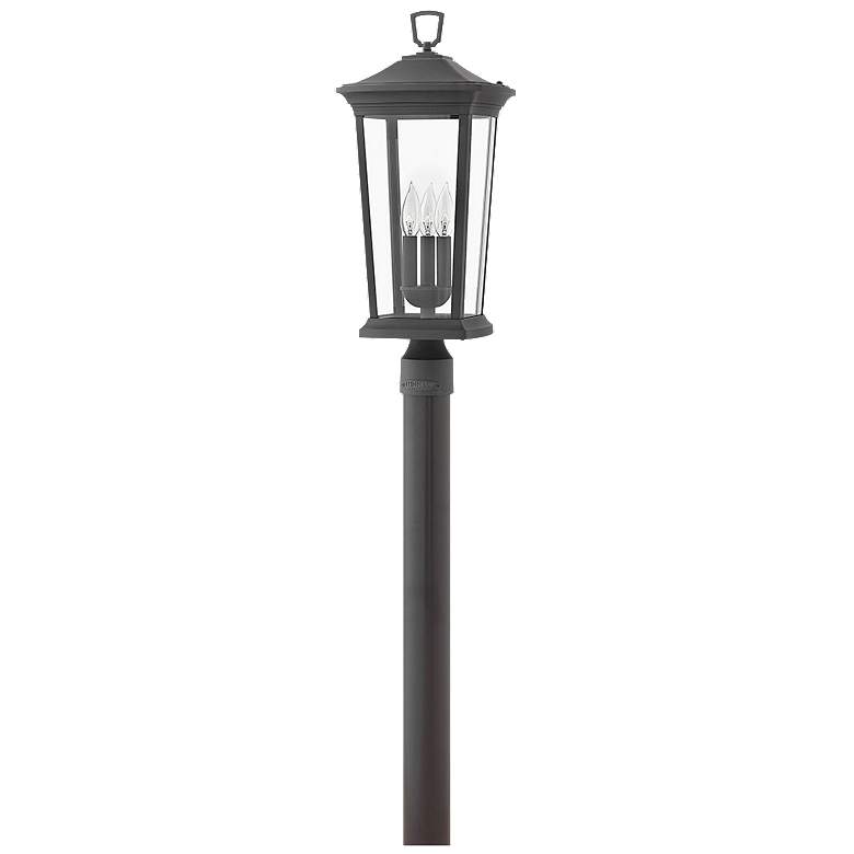 Image 1 HINKLEY OUTDOOR BROMLEY Large Post Top or Pier Mount Lantern Museum Black