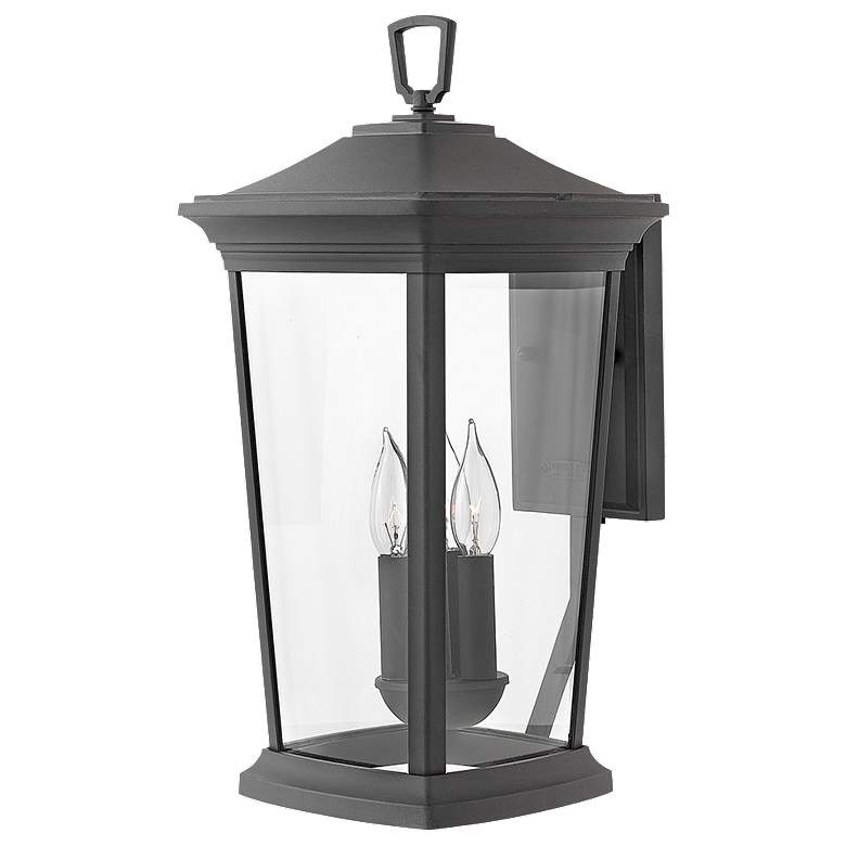 Image 1 HINKLEY OUTDOOR BROMLEY Large Wall Mount Lantern Museum Black