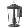 HINKLEY OUTDOOR BROMLEY Large Wall Mount Lantern Museum Black