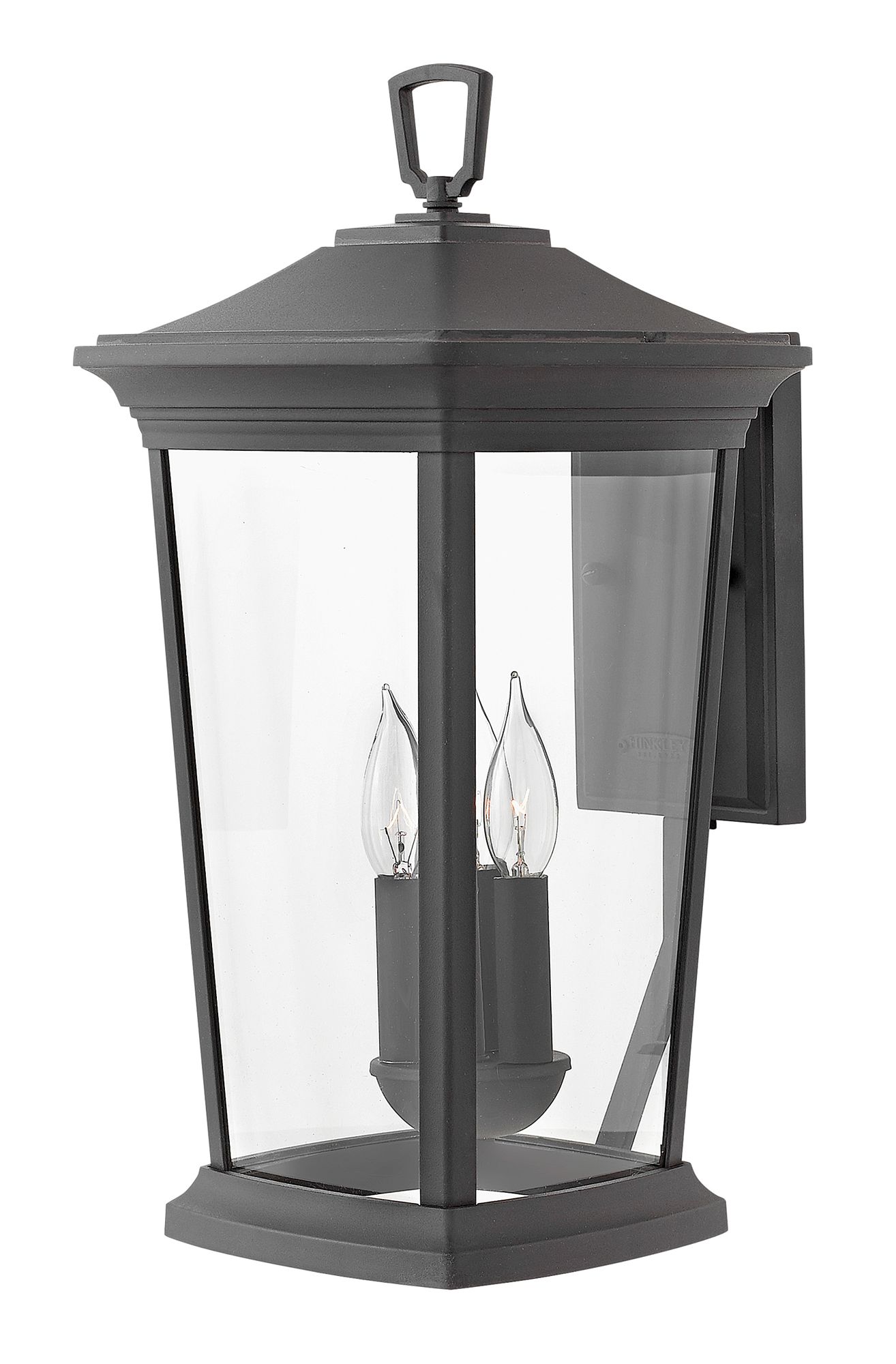Image 2 Hinkley Outdoor Bromley Medium LED Wall Mount Lantern 10" Museum Black more views