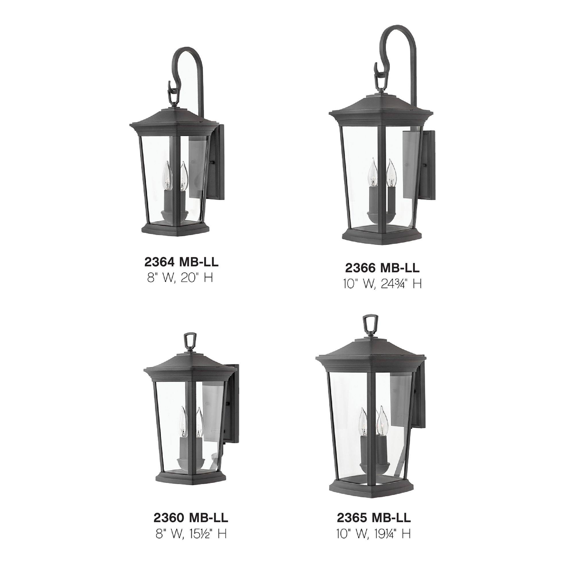 Image 5 Hinkley Outdoor Bromley Medium LED Wall Mount Lantern 10" Museum Black more views