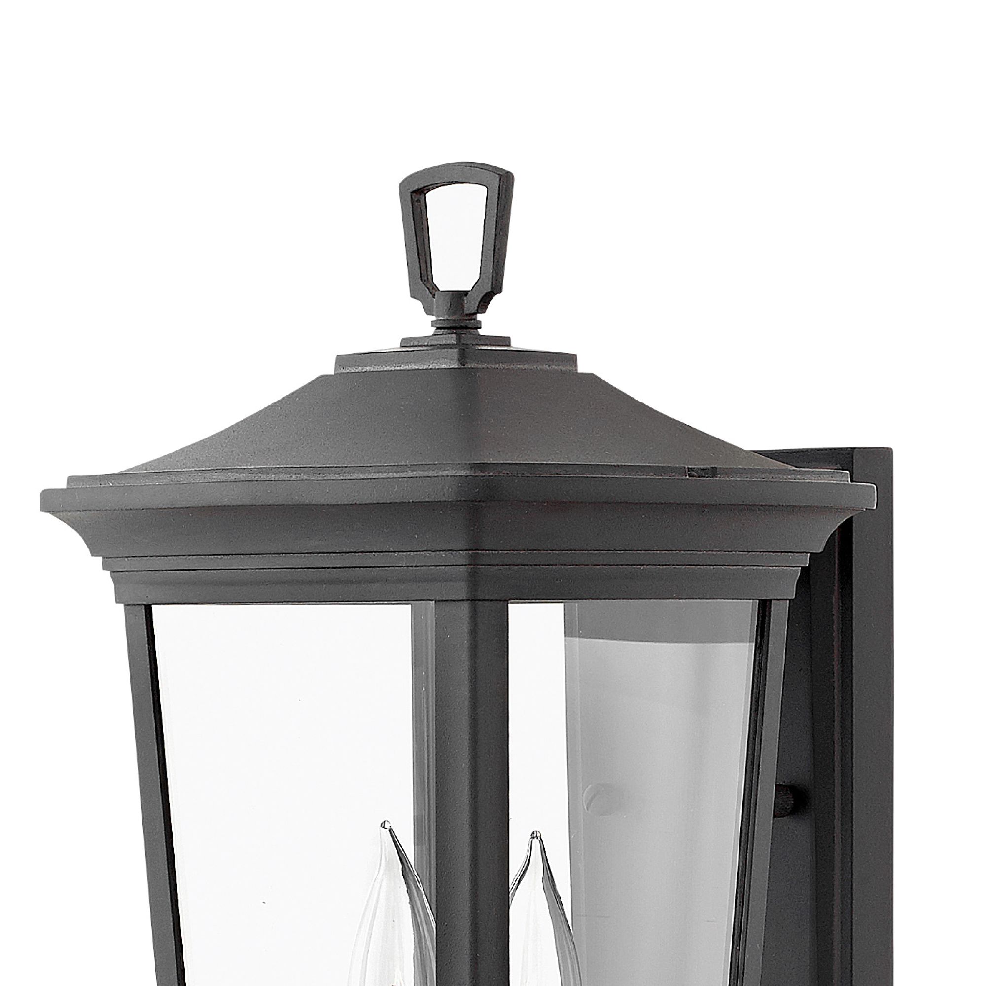Image 4 Hinkley Outdoor Bromley Medium LED Wall Mount Lantern 8" Museum Black more views