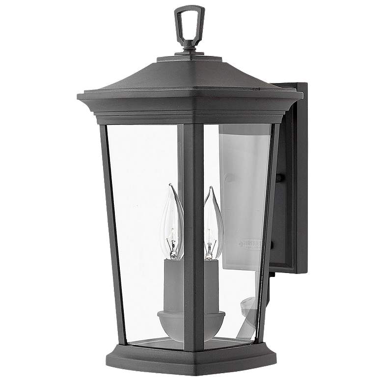 Image 1 HINKLEY OUTDOOR BROMLEY Small Wall Mount Lantern Museum Black