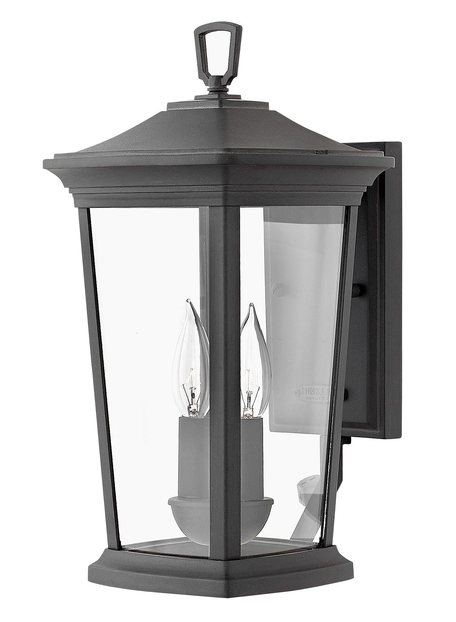 Image 2 HINKLEY OUTDOOR BROMLEY Small Wall Mount Lantern Museum Black more views