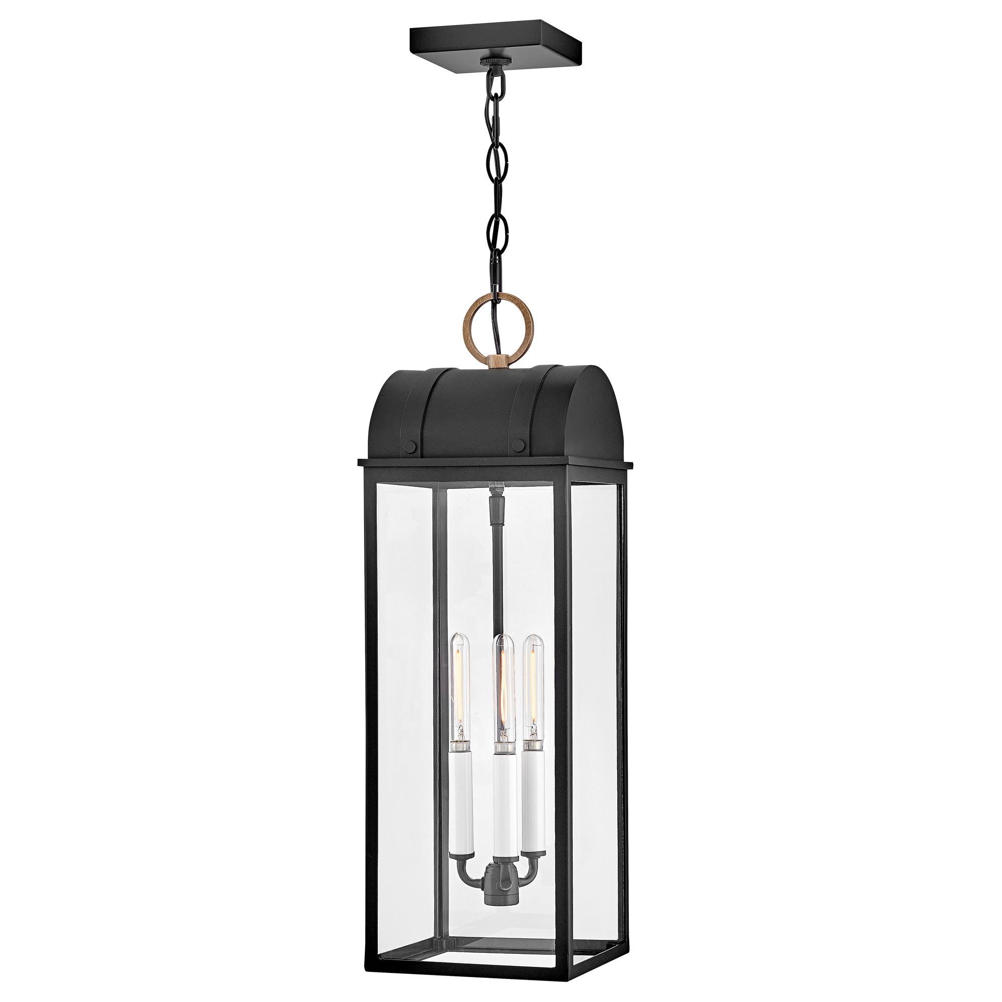 Image 2 Hinkley Outdoor Campbell Large Hanging Lantern 24" Black more views