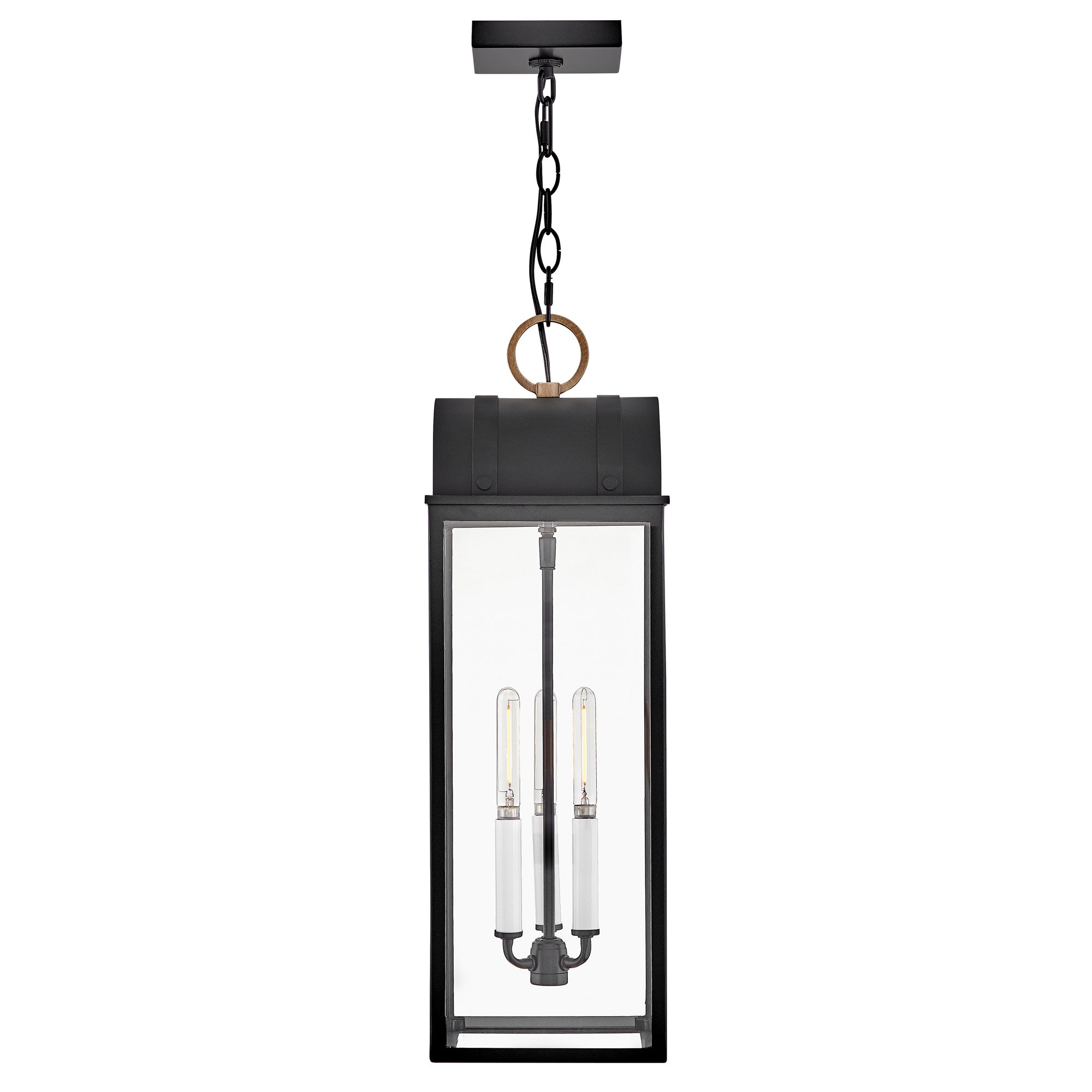 Image 6 Hinkley Outdoor Campbell Large Hanging Lantern 24" Black more views