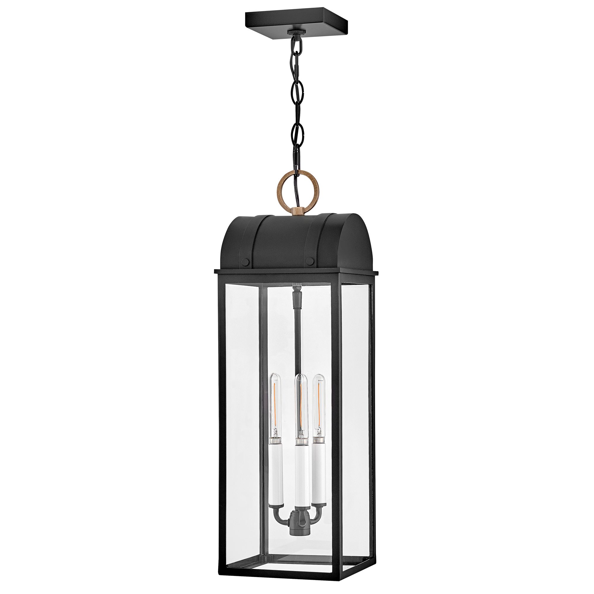 Hinkley Outdoor Campbell Large Hanging Lantern 24" Black