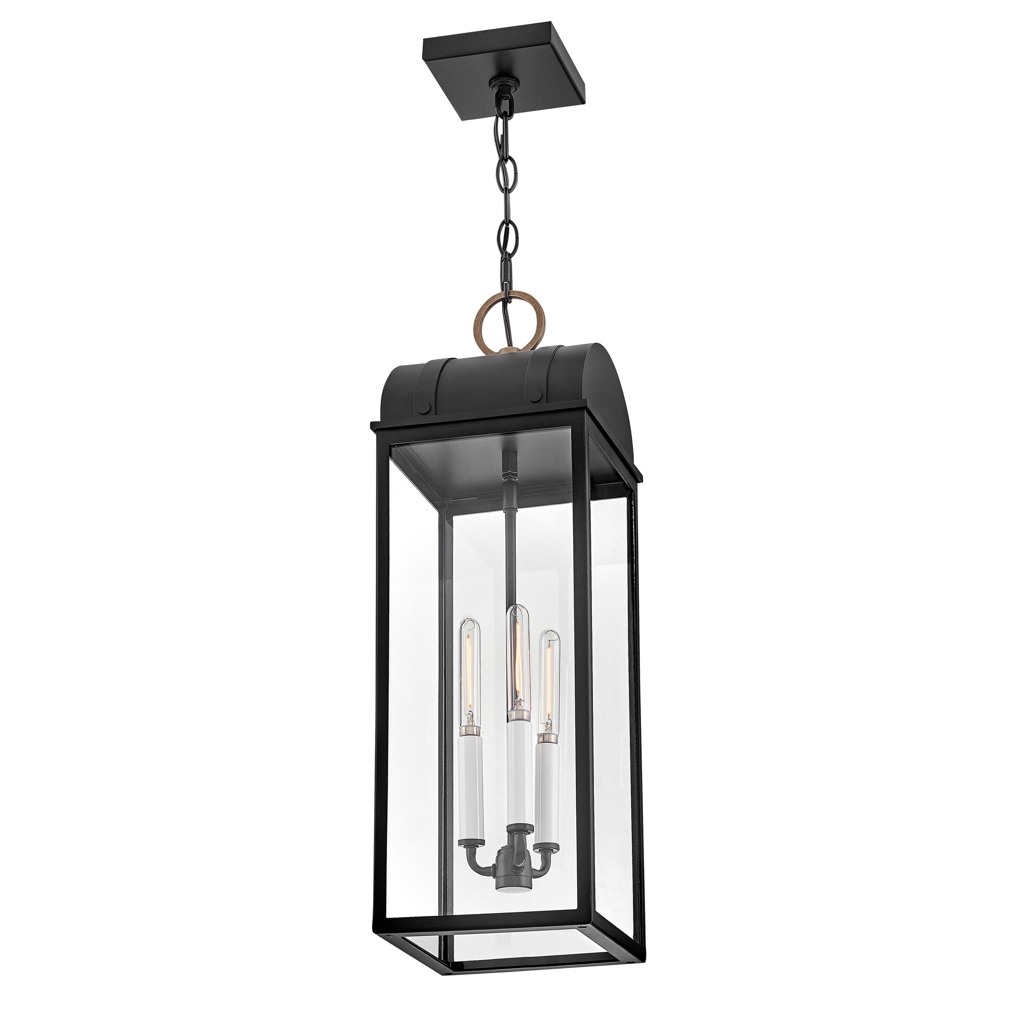 Hinkley Outdoor Campbell Large Hanging Lantern 24" Black