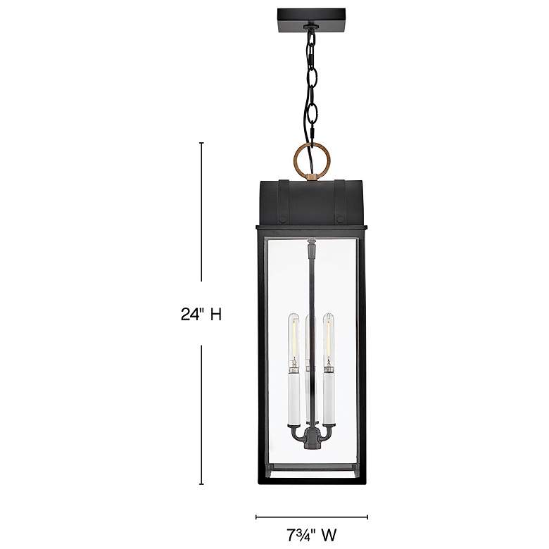 Image 3 Hinkley Outdoor Campbell Large Hanging Lantern Black more views