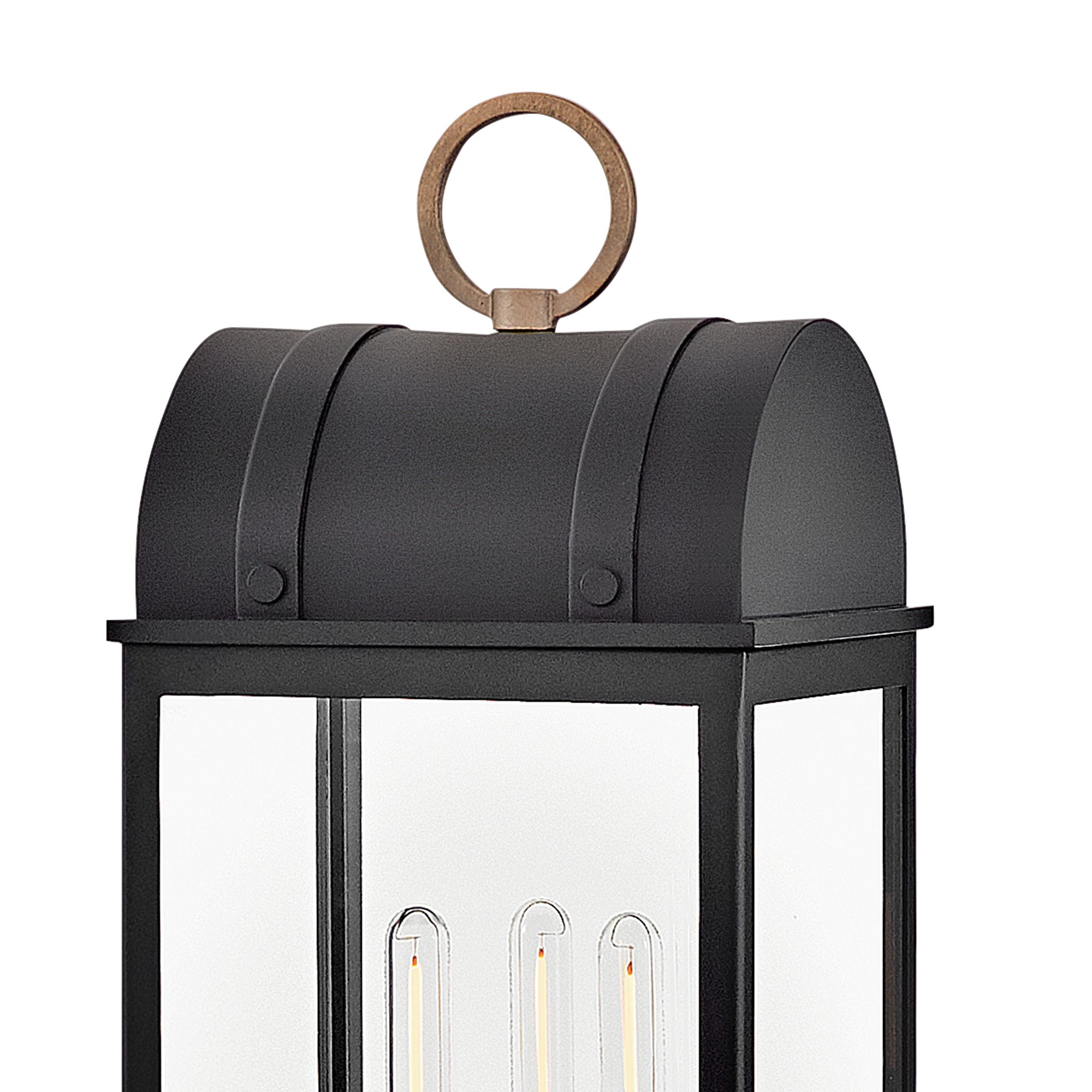 Image 5 Hinkley Outdoor Campbell Large Post Lantern 24.5" Black more views