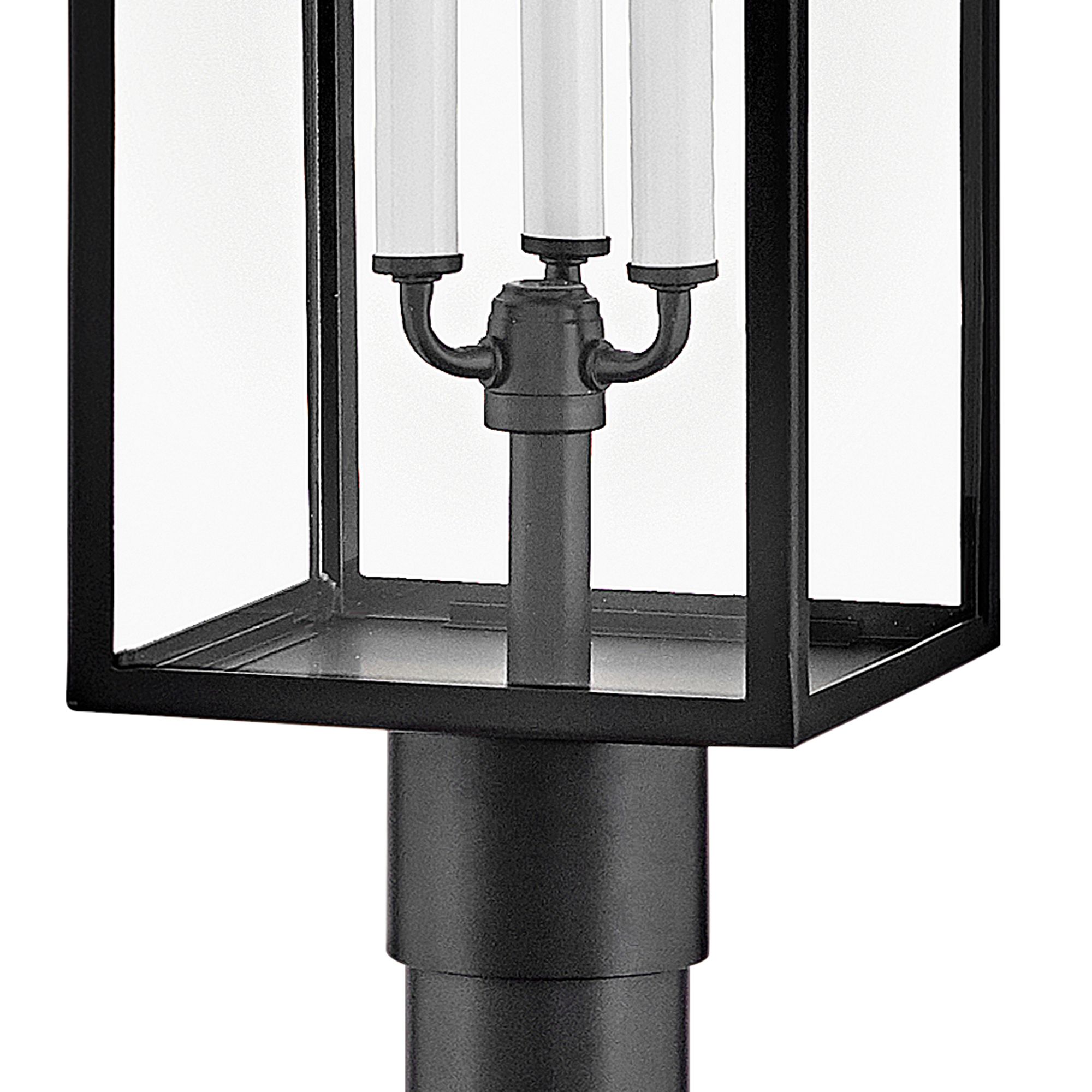 Image 6 Hinkley Outdoor Campbell Large Post Lantern 24.5" Black more views