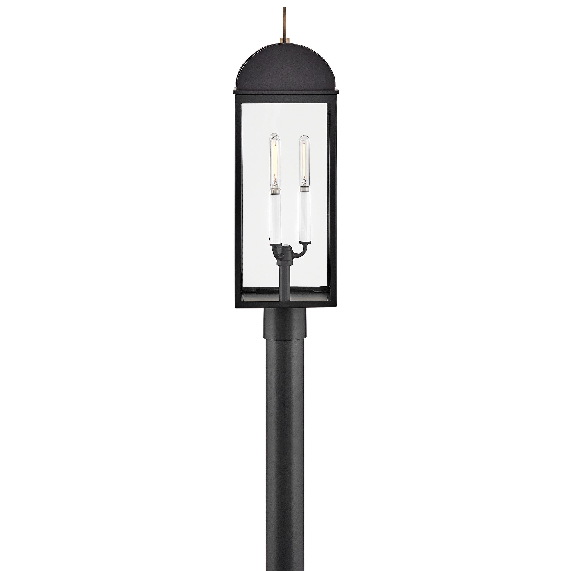 Image 7 Hinkley Outdoor Campbell Large Post Lantern 24.5" Black more views