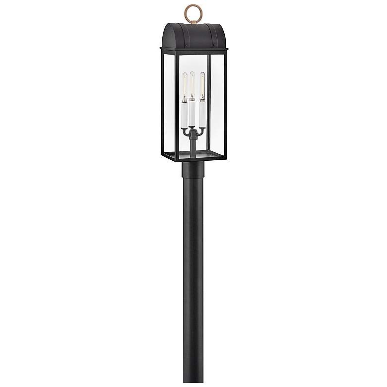 Image 1 Hinkley Outdoor Campbell Large Post Lantern Black