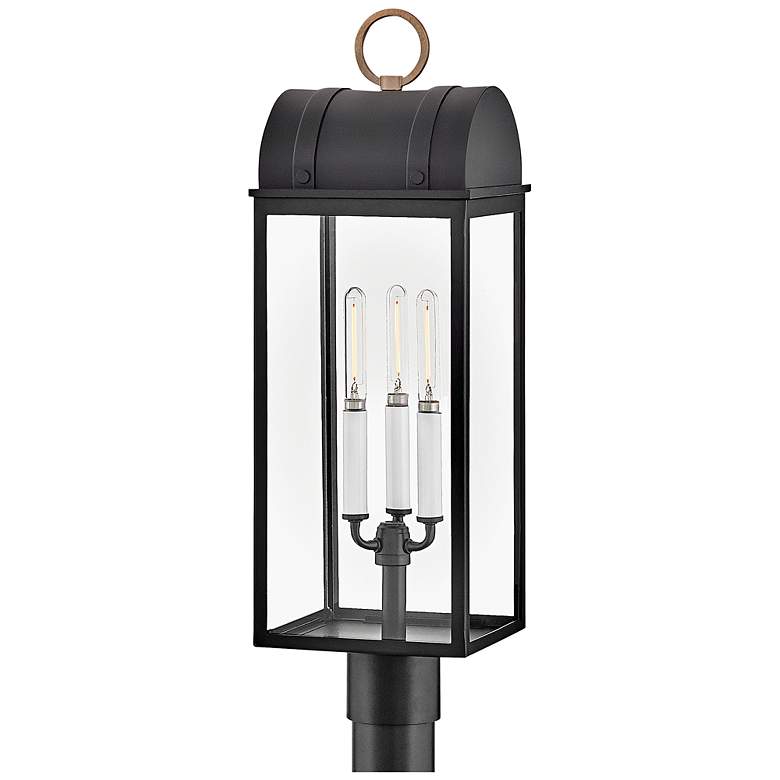 Image 2 Hinkley Outdoor Campbell Large Post Lantern Black more views