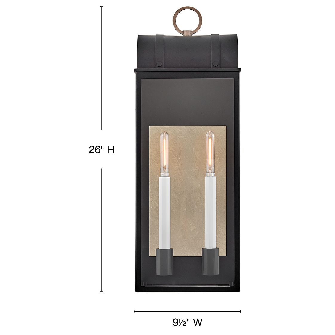 Image 3 Hinkley Outdoor Campbell Large Wall Mount Lantern 26" Black more views