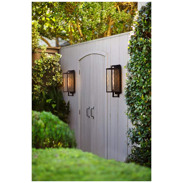 Image 4 Hinkley - Outdoor Catalina Large Wall Mount Lantern- Black/Burnished Bronze more views