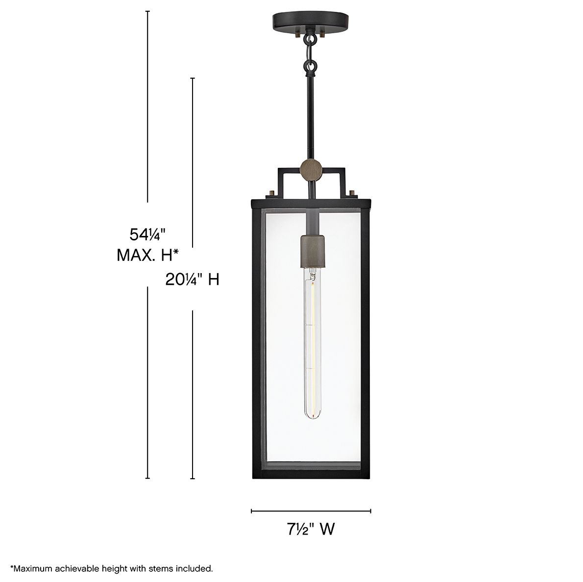 Image 3 Hinkley Outdoor Catalina Medium Hanging Lantern 20.25" Black more views