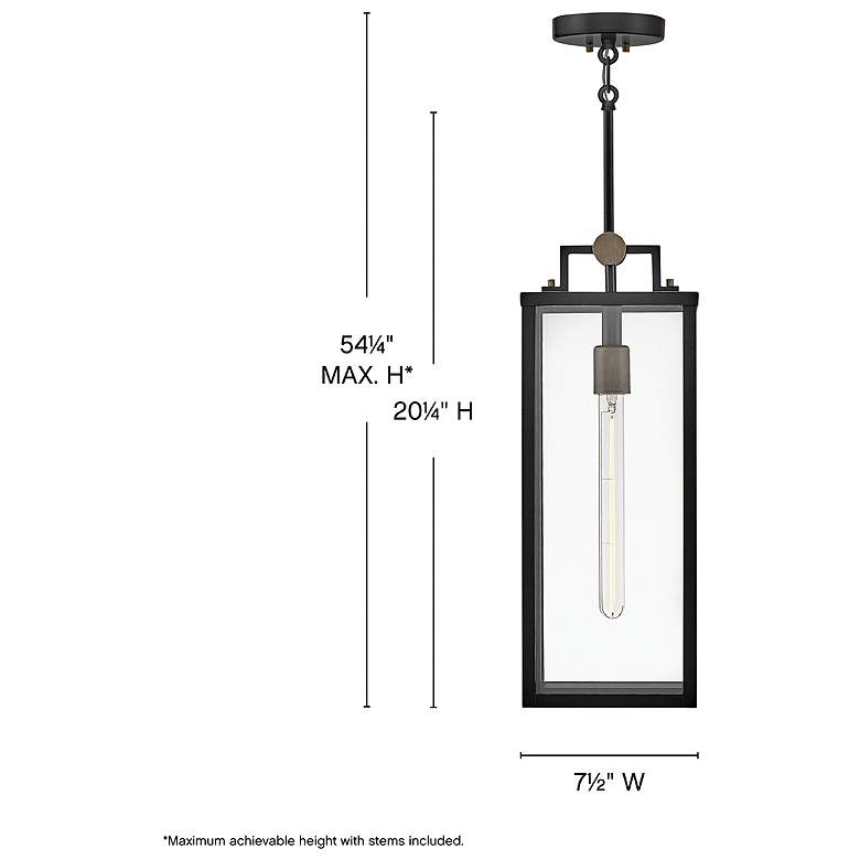 Image 3 Hinkley Outdoor Catalina Medium Hanging Lantern Black more views