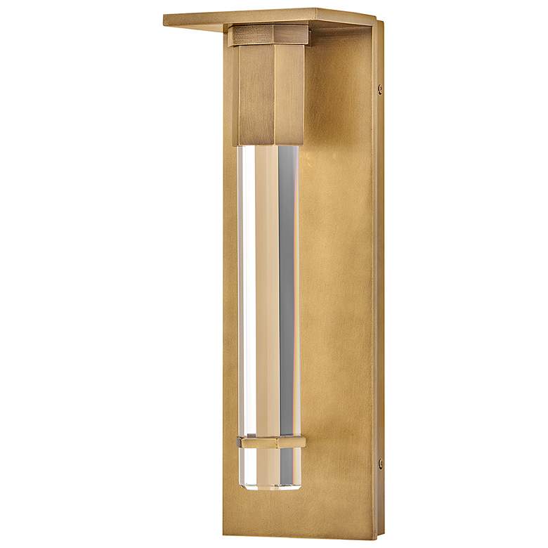 Image 2 Hinkley Outdoor Cecily Medium LED Wall Mount Lantern 5" Heritage Brass more views