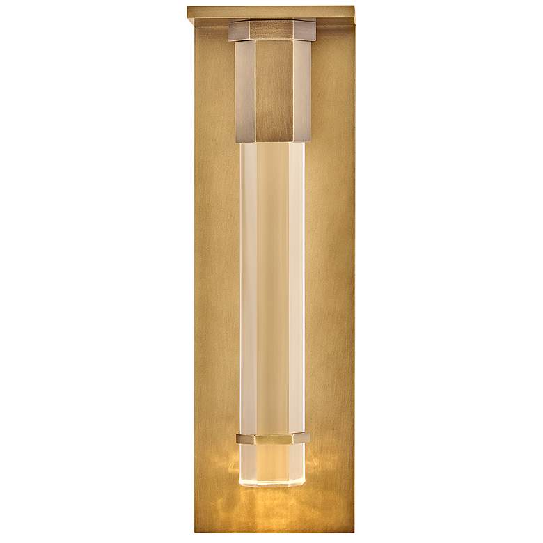 Image 5 Hinkley Outdoor Cecily Medium LED Wall Mount Lantern 5" Heritage Brass more views