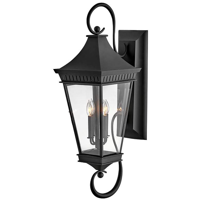 Image 1 Hinkley - Outdoor Chapel Hill Extra Large Wall Mount Lantern- Museum Black