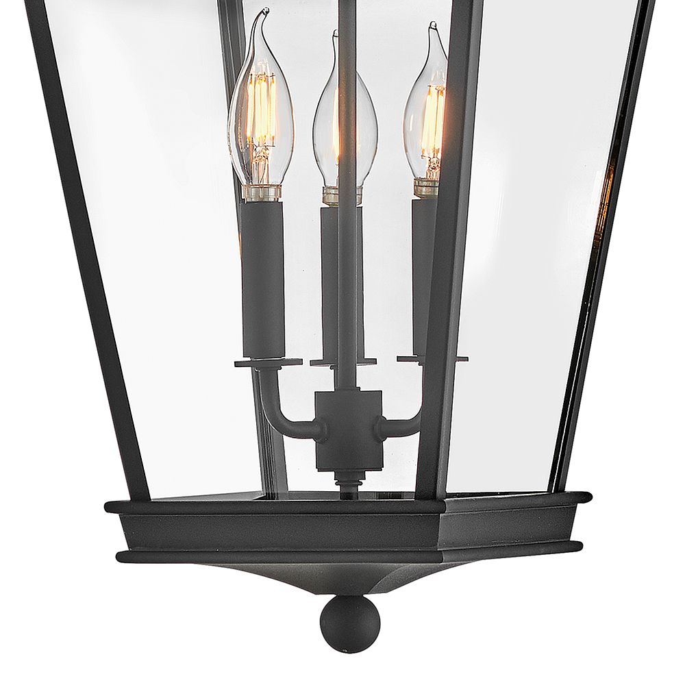 Hinkley Outdoor Chapel Hill Large Hanging Lantern 12.5" Museum Black