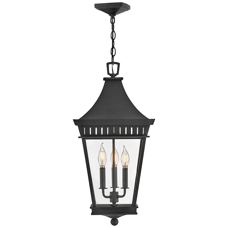 Image 3 Hinkley - Outdoor Chapel Hill Large Hanging Lantern- Museum Black more views