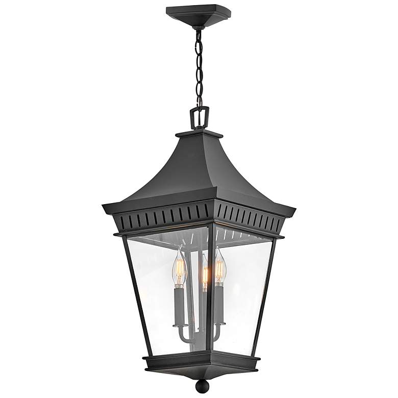 Image 5 Hinkley - Outdoor Chapel Hill Large Hanging Lantern- Museum Black more views