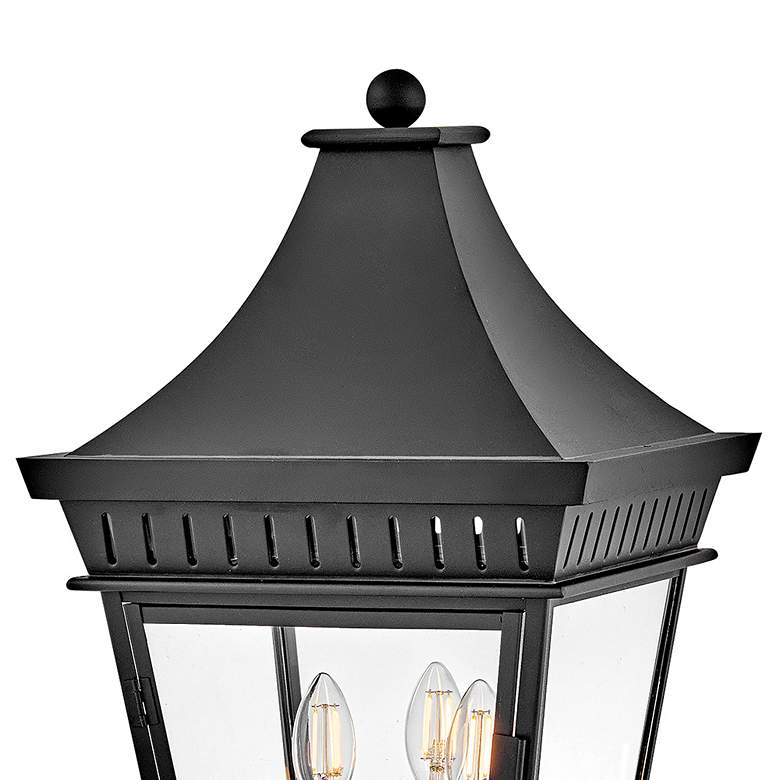 Image 4 Hinkley Outdoor Chapel Hill Large Pier Mount Lantern 12.5" Museum Blac more views