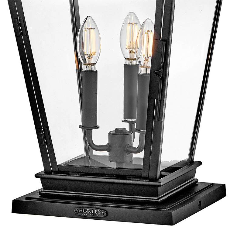 Image 5 Hinkley Outdoor Chapel Hill Large Pier Mount Lantern 12.5" Museum Blac more views