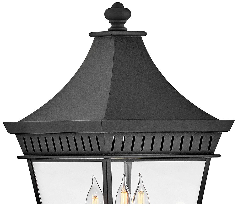 Hinkley - Outdoor Chapel Hill Large Post Top or Pier Mount Lantern- Black