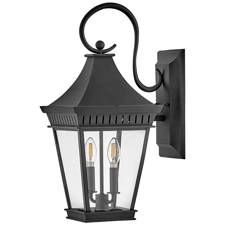 Image 4 Hinkley - Outdoor Chapel Hill Medium Wall Mount Lantern- Museum Black more views