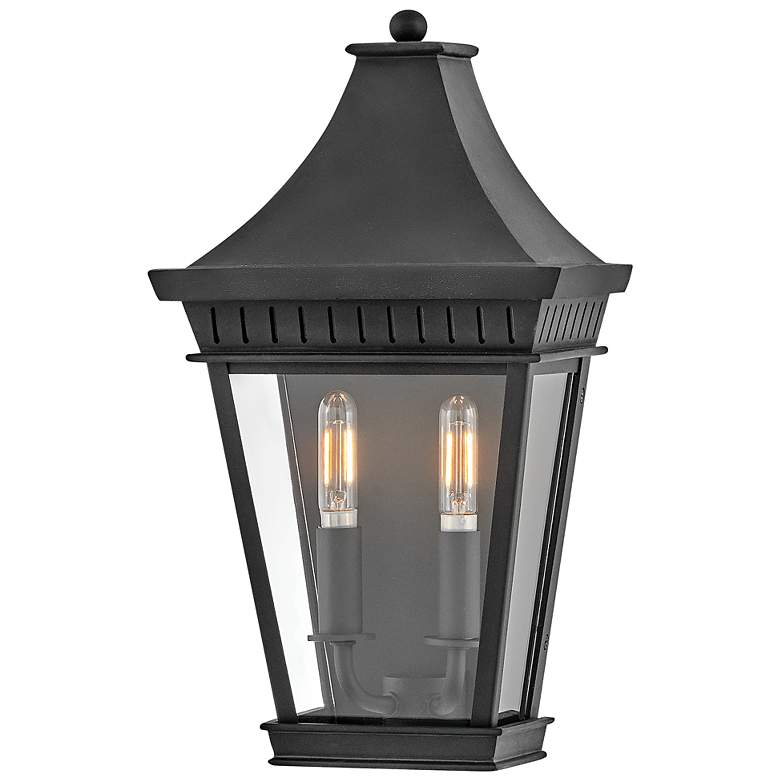 Image 2 Hinkley Outdoor Chapel Hill Medium Wall Mount Lantern Museum Black more views