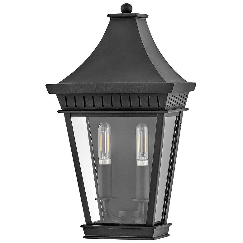 Image 4 Hinkley Outdoor Chapel Hill Medium Wall Mount Lantern Museum Black more views