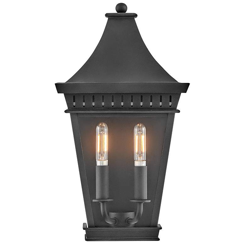 Image 5 Hinkley Outdoor Chapel Hill Medium Wall Mount Lantern Museum Black more views