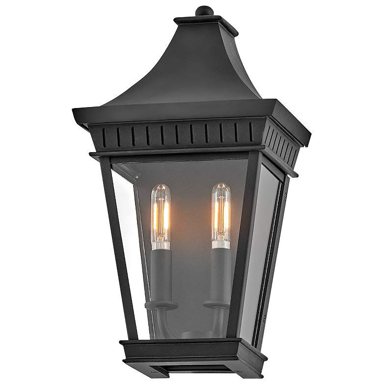 Image 7 Hinkley Outdoor Chapel Hill Medium Wall Mount Lantern Museum Black more views