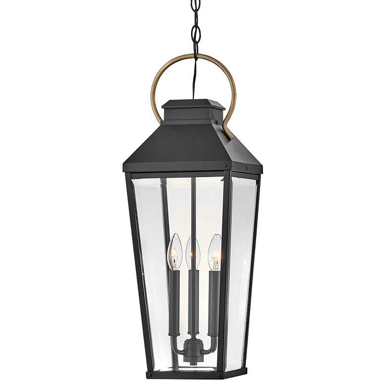 Image 2 Hinkley - Outdoor Dawson Large Hanging Lantern- Black/Burnished Bronze more views