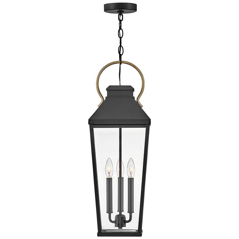 Image 3 Hinkley - Outdoor Dawson Large Hanging Lantern- Black/Burnished Bronze more views