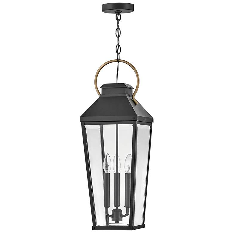 Image 4 Hinkley - Outdoor Dawson Large Hanging Lantern- Black/Burnished Bronze more views
