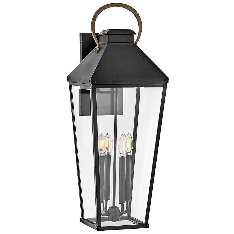 Image 1 Hinkley Outdoor Dawson Large Wall Mount Lantern 11" Black