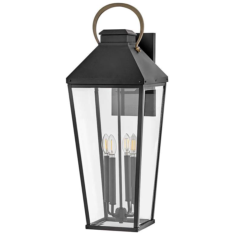 Image 2 Hinkley Outdoor Dawson Large Wall Mount Lantern 11" Black more views