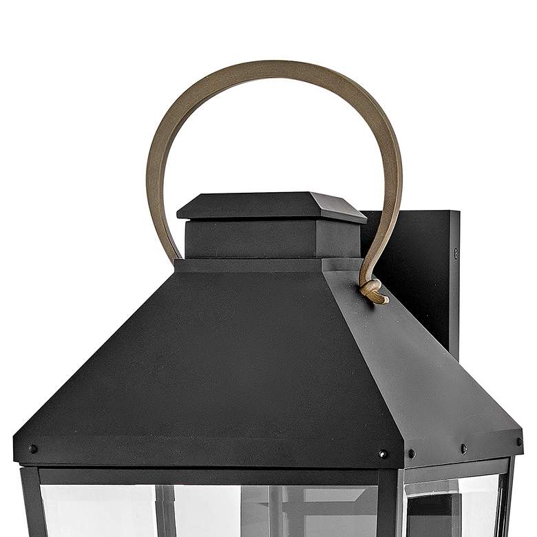 Image 3 Hinkley Outdoor Dawson Large Wall Mount Lantern 11" Black more views