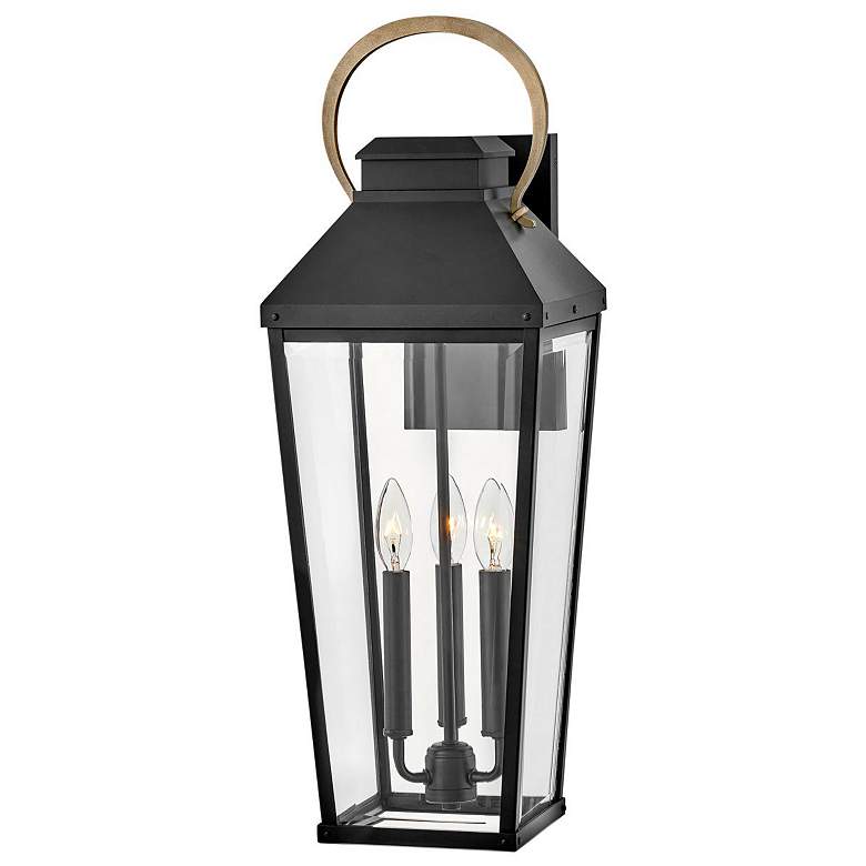 Image 1 Hinkley - Outdoor Dawson Large Wall Mount Lantern- Black/Burnished Bronze