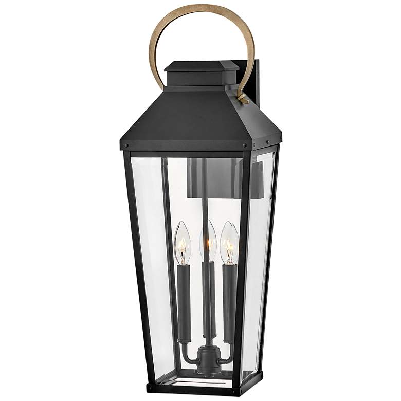 Image 2 Hinkley - Outdoor Dawson Large Wall Mount Lantern- Black/Burnished Bronze more views