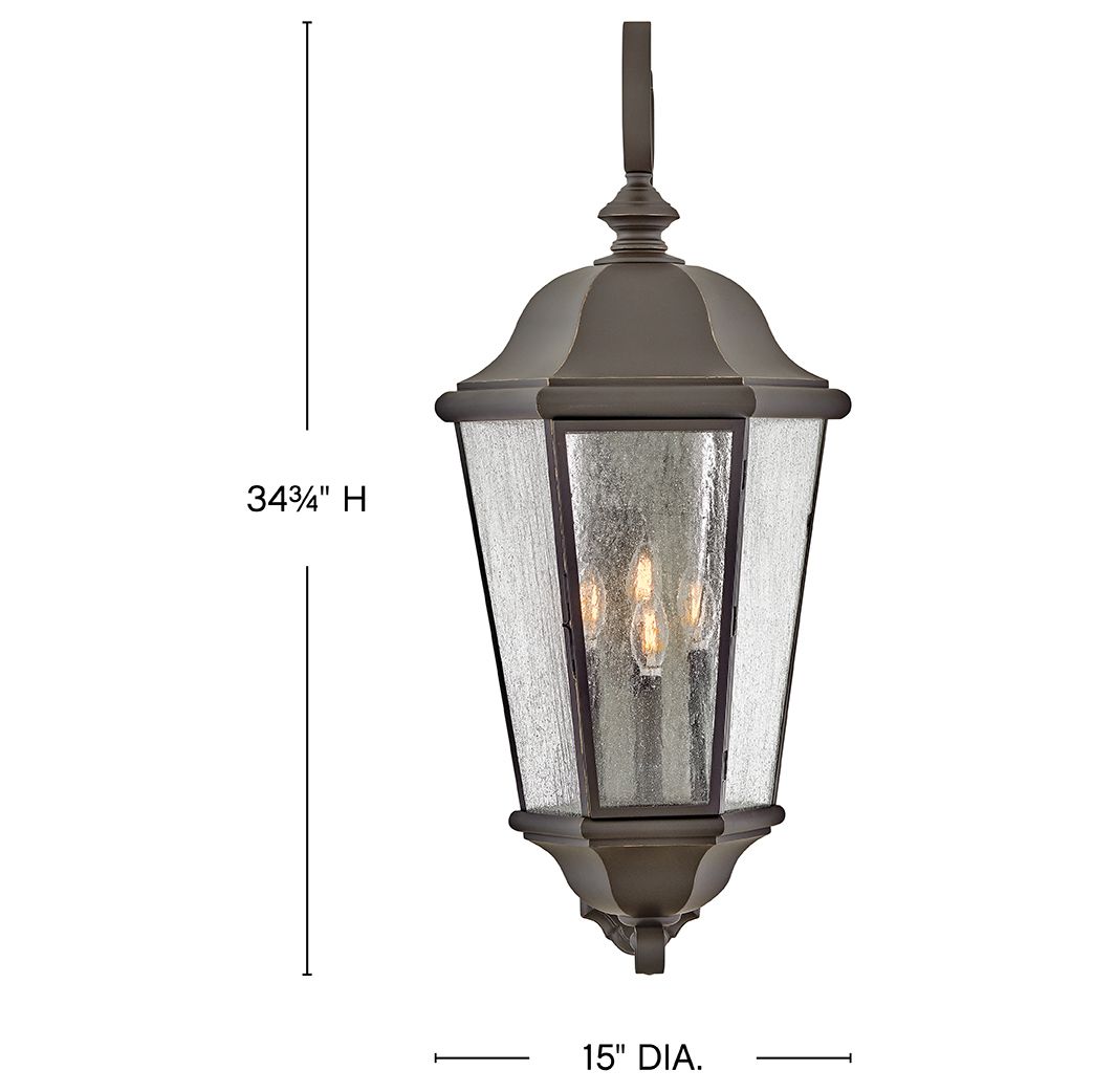 Image 3 Hinkley Outdoor Edgewater Extra Large Wall Lantern 34.75" Oil Rubbed Bronze more views