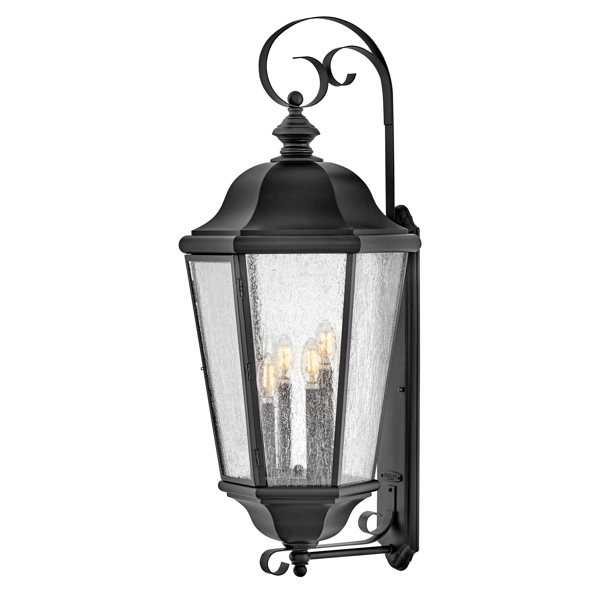 Image 2 Hinkley Outdoor Edgewater Extra Large Wall Mount Lantern 34.75" Black more views