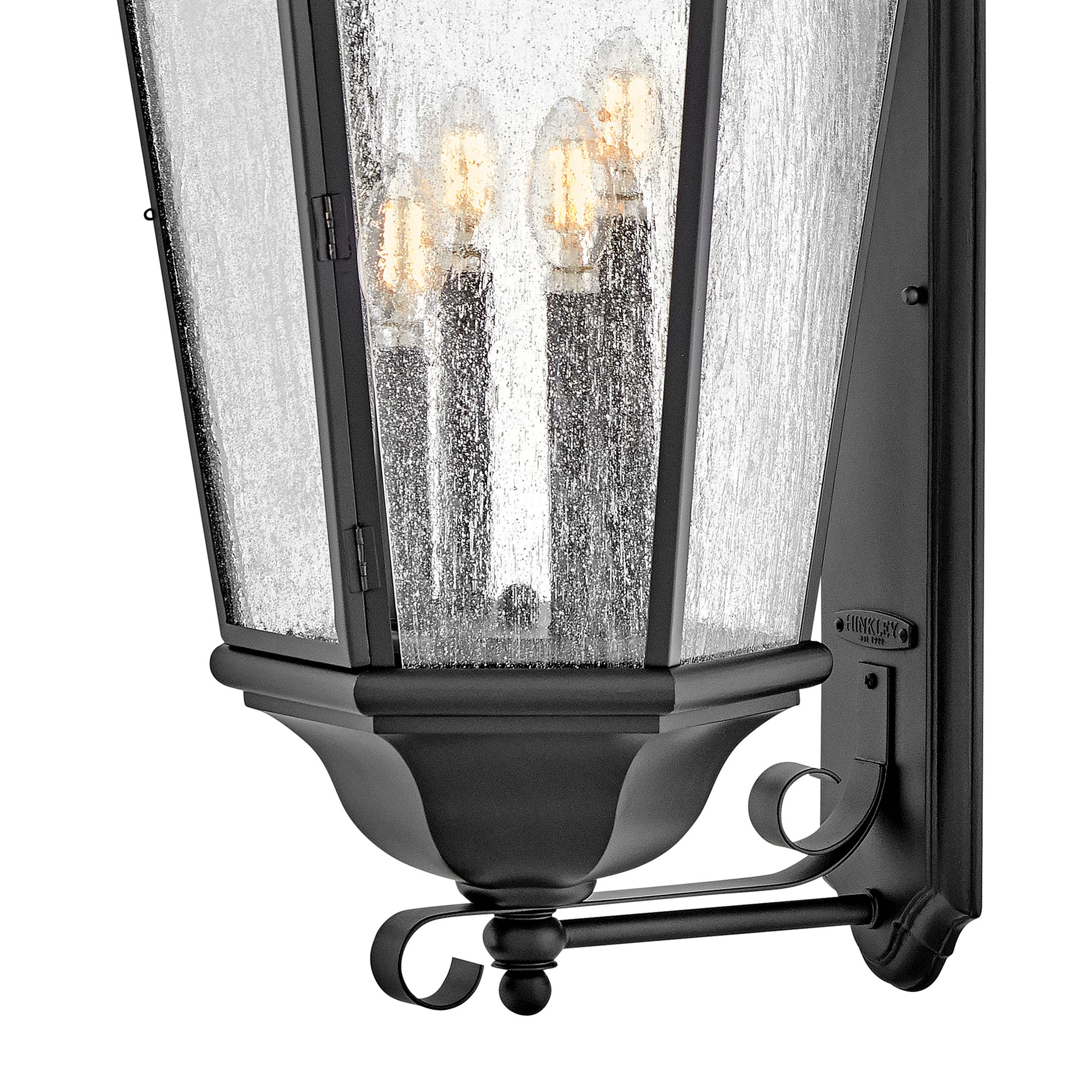 Image 6 Hinkley Outdoor Edgewater Extra Large Wall Mount Lantern 34.75" Black more views