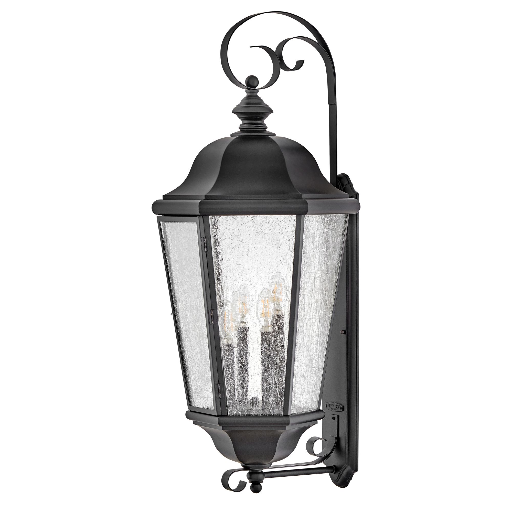 Hinkley Outdoor Edgewater Extra Large Wall Mount Lantern 34.75" Black